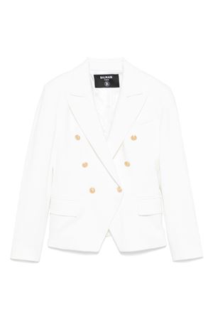 giacca in viscosa bianco BALMAIN PARIS KIDS | BW2A64J0371100OR